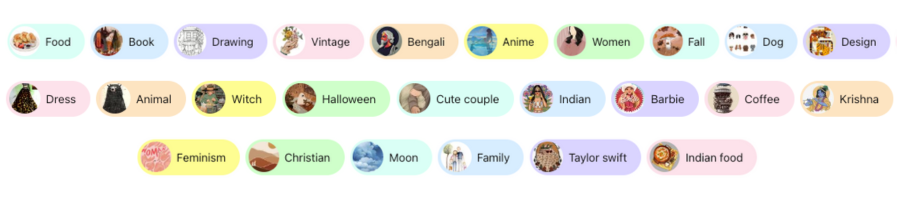 pinterest keyword bubbles